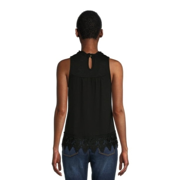 Black Lace Blouse with Elegant Flow NWT - Picture 3 of 5